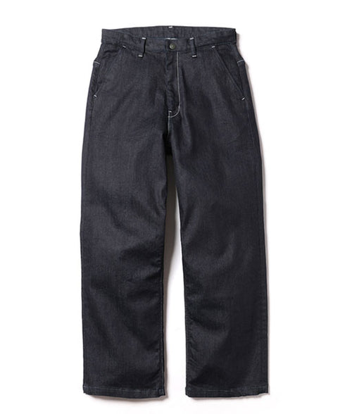 MR.OLIVE/SUPER STRETCH DENIM / ONE WASH WIDE STRAIGHT PANTS ミスターオリーブ/スーパーストレッチデニム/ワンウォッシュワイドストレートパンツ
